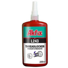 Фіксатор різьби для розбірних з'єднань Akfix L243 Threadlocker (середньої міцності) 50g синій