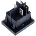Выключатель SX82 16A-250V/20A-125V двухполюсный с подсветкой (универсальный) зеленый