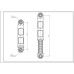 Амортизатор бака стиральной машины Electrolux Zanussi 1322553510 60N 11mm