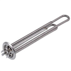 Тен для бойлера Kaneta 34013100000 2000W (нержавійка) L=310mm фланец 64mm, 2 трубки под датчик анод M4