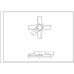 Ніж для м'ясорубки Kenwood KW714431 D=54mm s=10.5mm Отвір=10.5x10.5mm